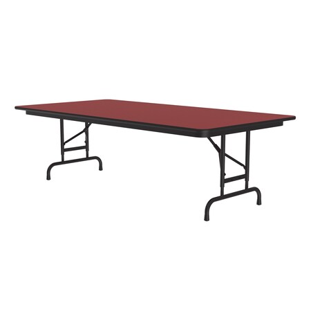 Correll CFA Adjustable HPL Folding Tables 36x72 Red CFA3672PX-35